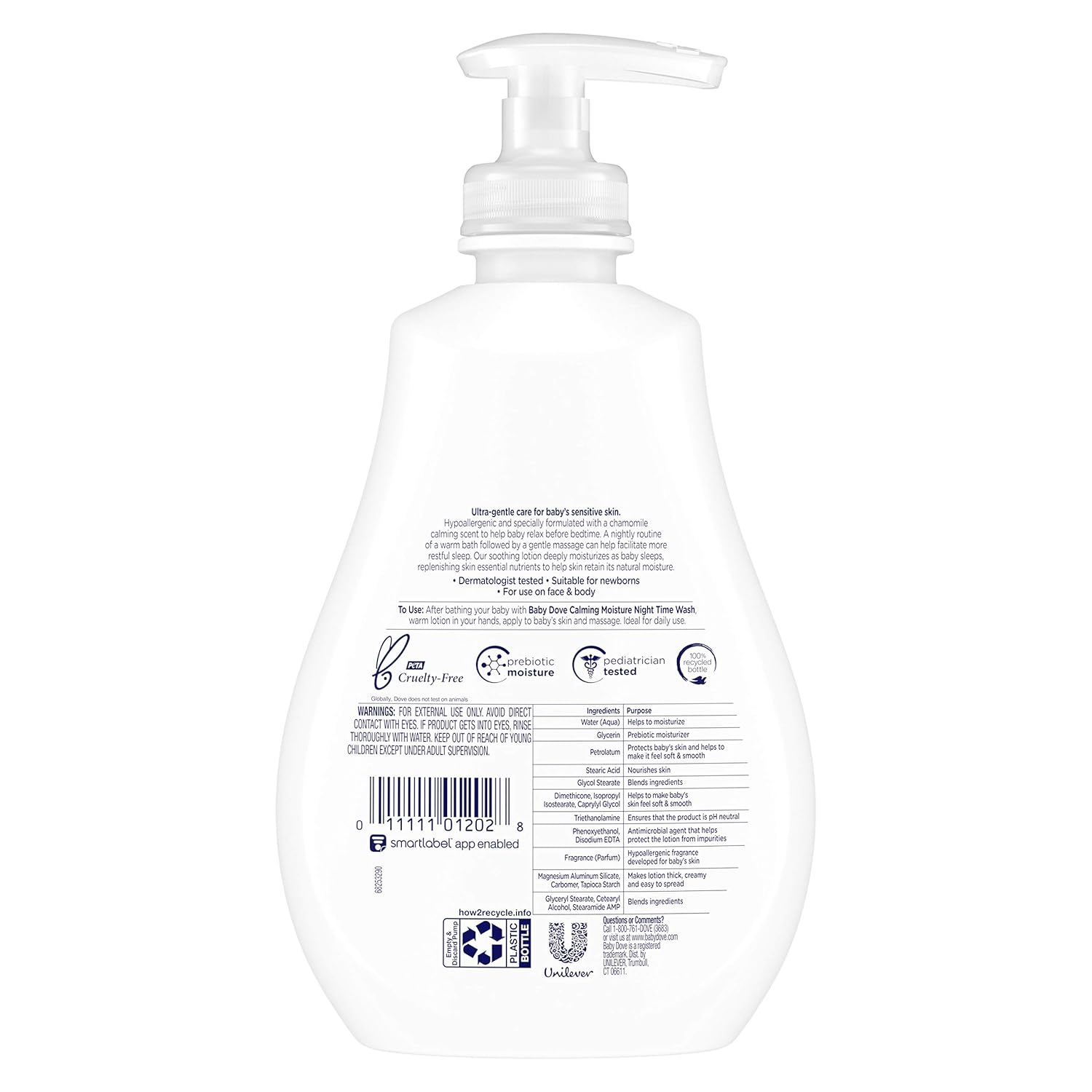 Baby Dove Sensitive Skin Care Baby Lotion For a Soothing Scented Lotion Calming Moisture Hypoallergenic and Dermatologist-Tested 13 oz: Beauty
