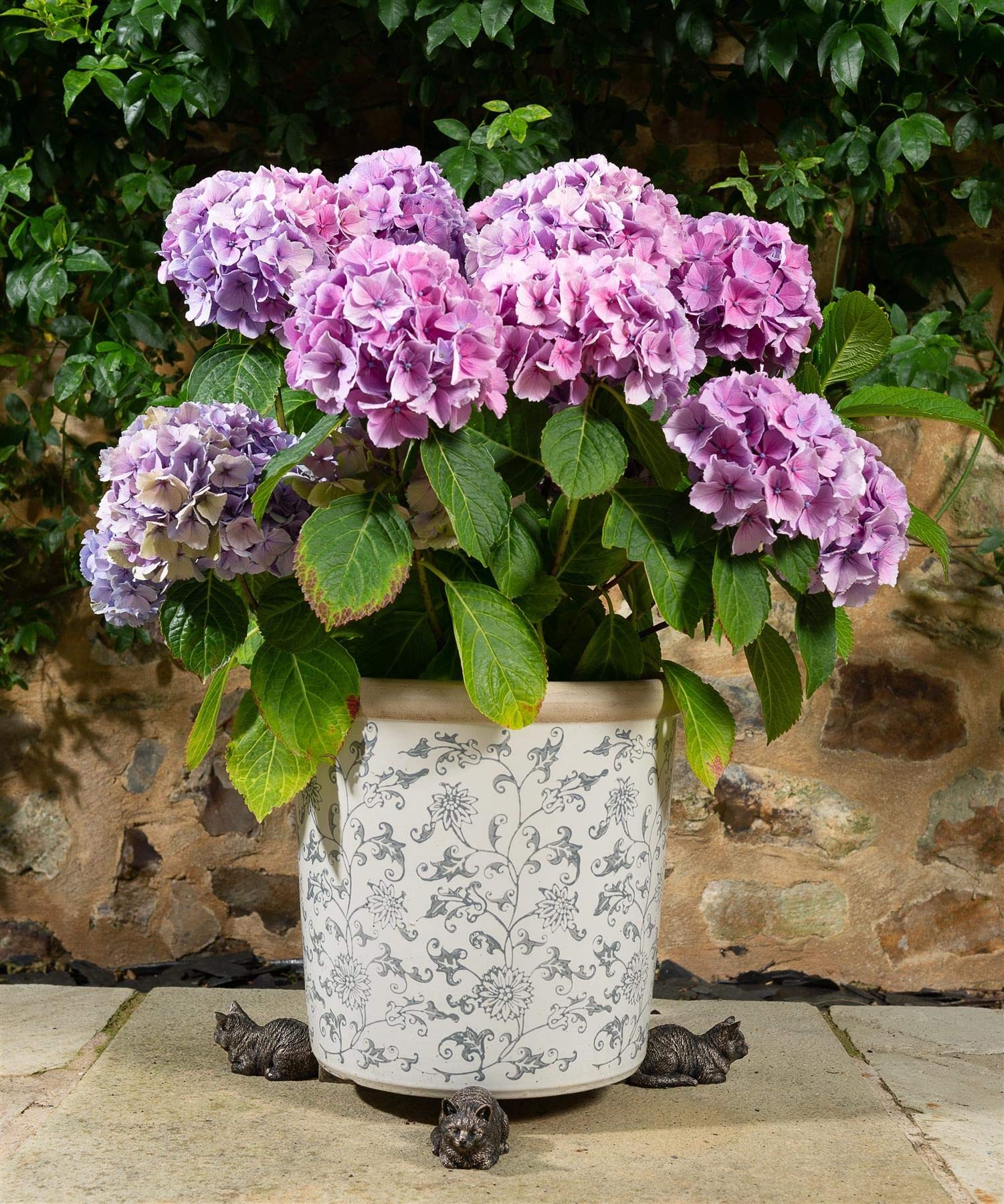 Potty Feet Sleeping Cat Curled Up Figures Plant Pot Feet - Planter Support - 3pcs