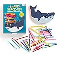 Mudpuppy Shark Stack Up – Shark Themed Wooden Balancing Game for Motor Skill and Dexterity Building for Children Ages 4 and Up, 2+ Players