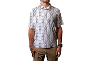 Blue 84 NHL Mens NHL Officially Licensed Short Sleeve Performance Polo All Over Print White