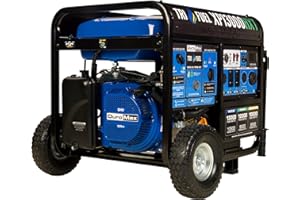 DuroMax XP13000HXT 13,000-Watt 500cc Tri Fuel Gas Propane Natural Gas Portable Generator with CO Alert, Black/Blue