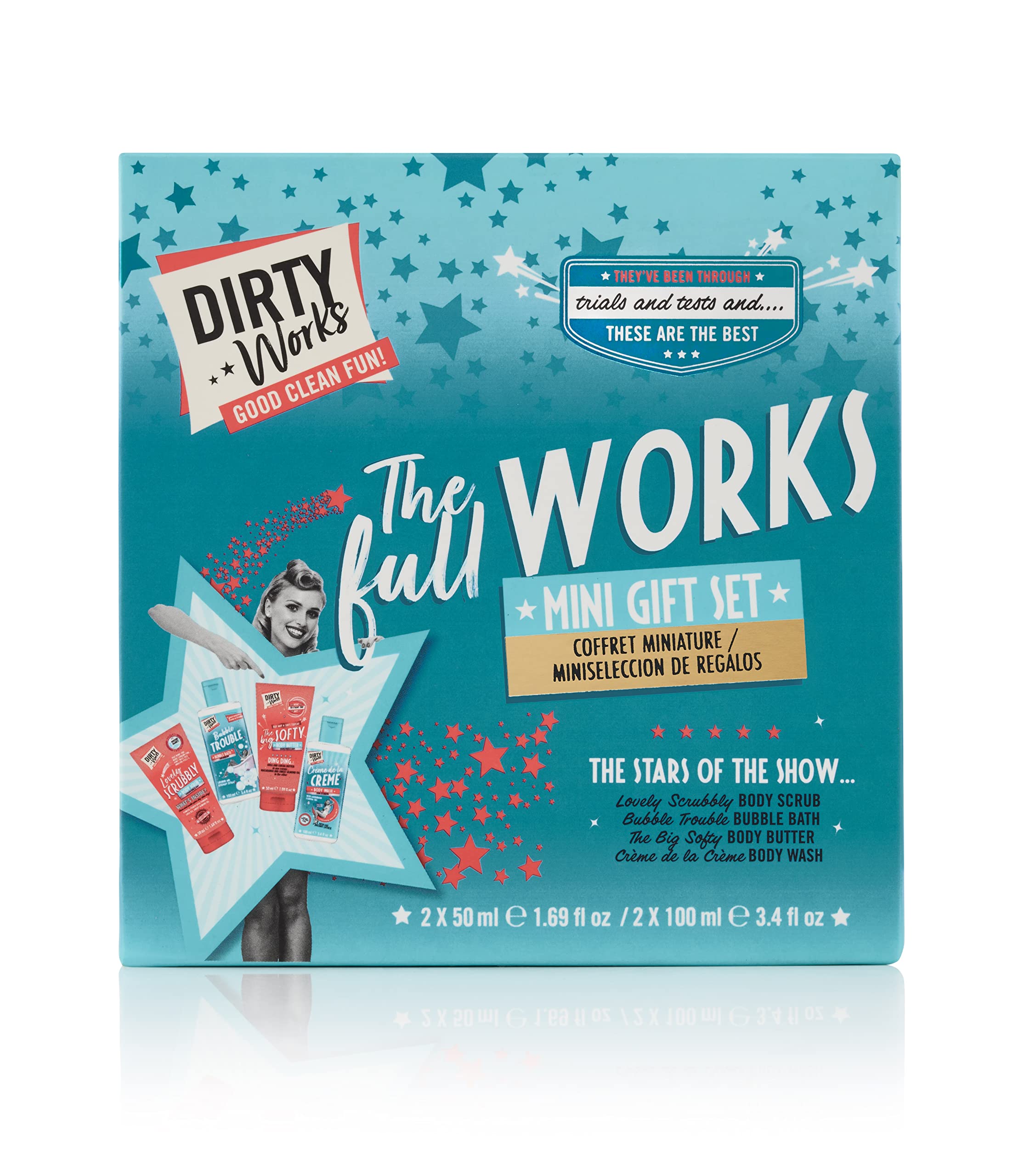 Dirty Works The Full Works Mini Gift Set 2x100ml 2x50ml