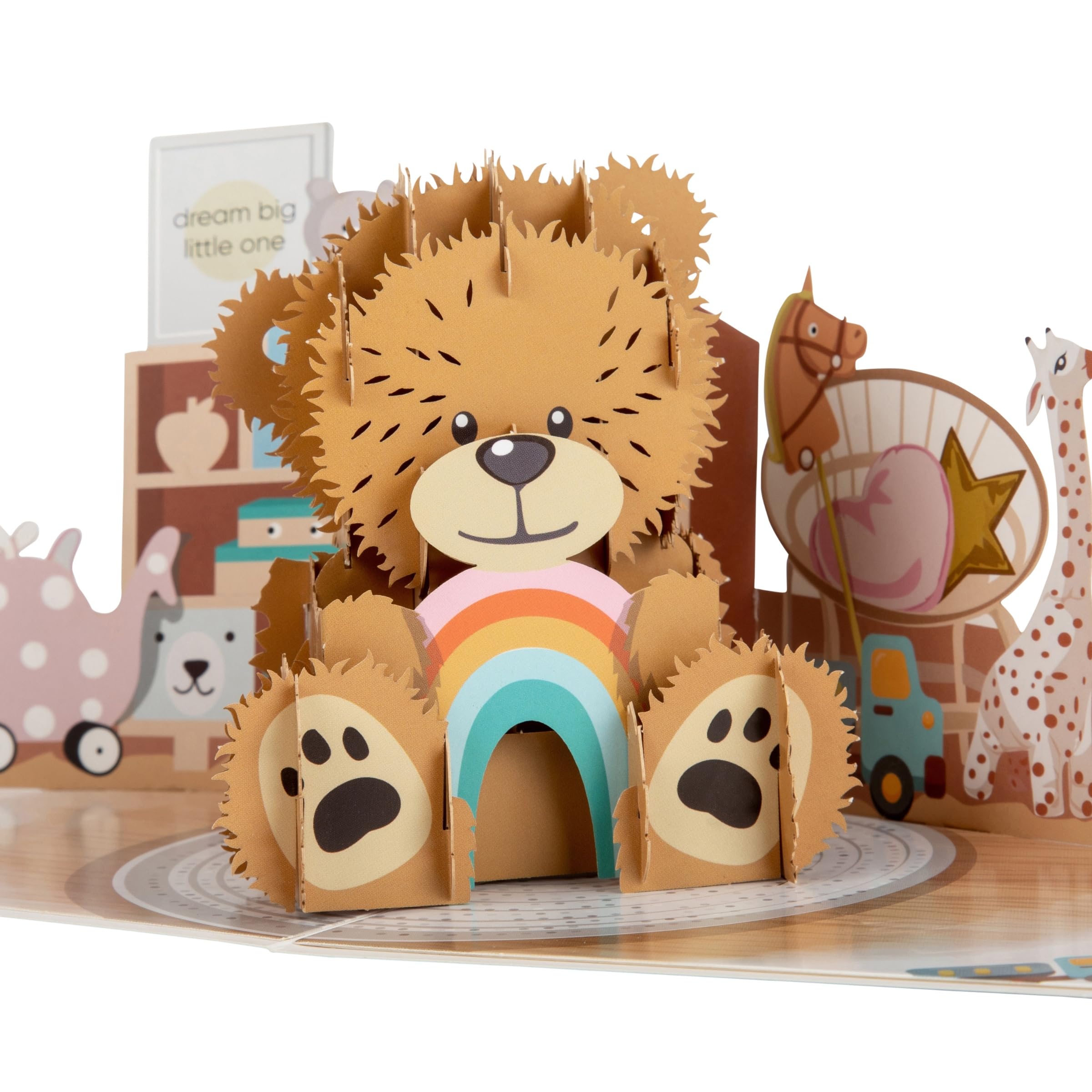 Cardology - New Baby Bear Pop-Up Card | Welcome To The World Congratulations Gift for Baby Boys and Baby Girls
