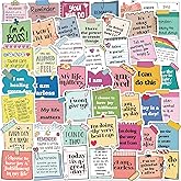 Self-Affirmation Motivational Stickers, 50PCS Inspirational Quote Waterproof Stickers for Water Bottles Laptop Scrapbook, Positive Note Aesthetic Stickers for Adults (Motivational)