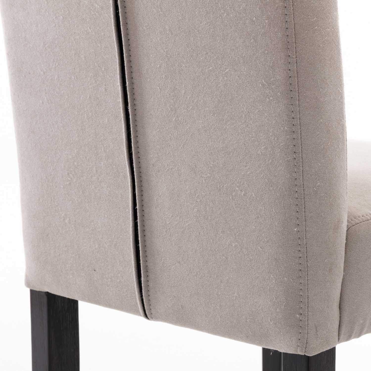 DininL Fur Dining Chair Kitchen Chairs Set of 2 Modern Dining Room Side Chairs Fabric Cushion Seat Back (Light Gery) - Chairs