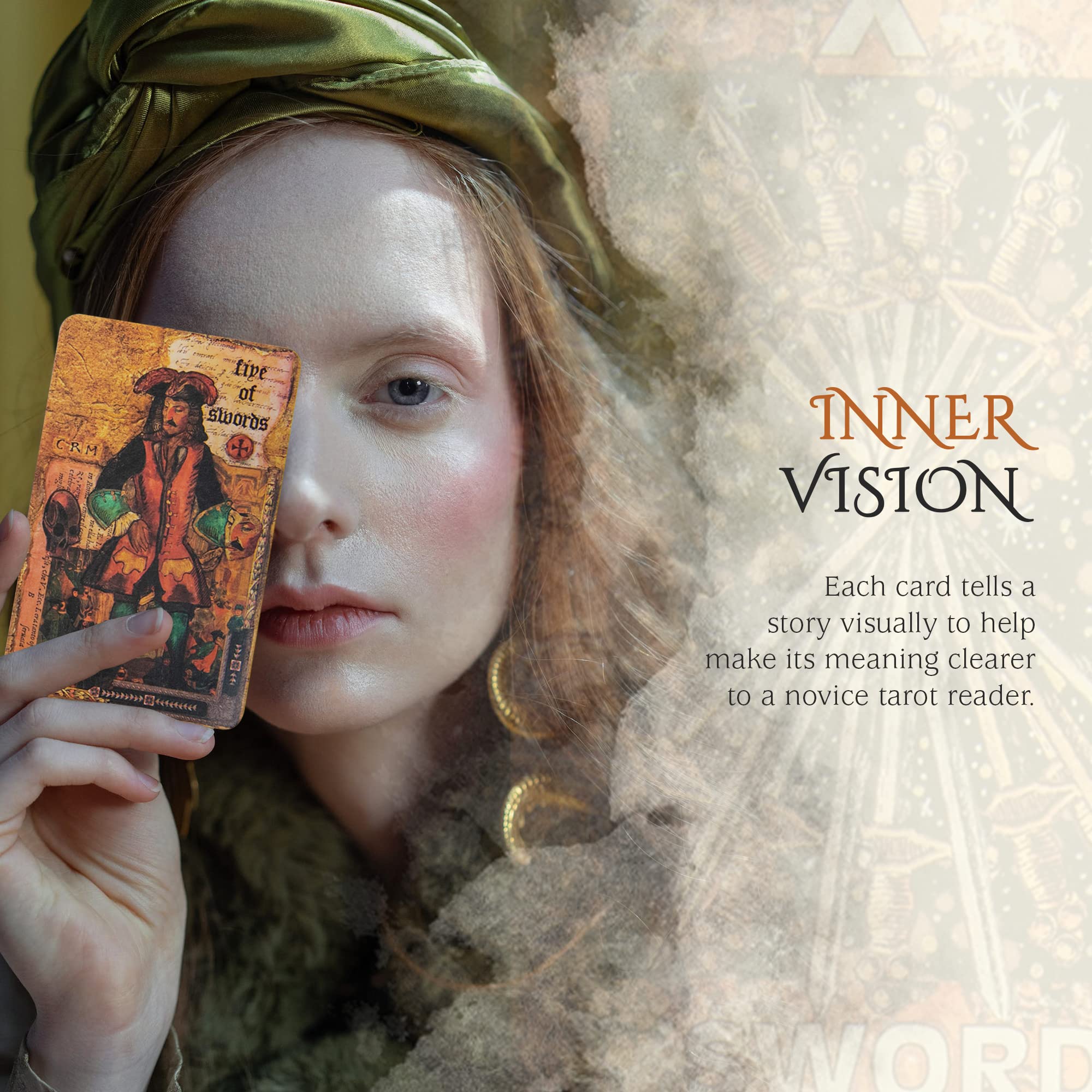 NoMonet Collaborative Tarot Deck & Book Set, Artist's Inner Vision - 78 Cards, 26 Artists, Brocade Bag, Necklace - Esoteric, Timeless, Classical, Modern - Includes Explanations Book - Unique Gift