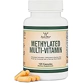 Methylated Multivitamin (Methylated and Activated Vitamins Only - Methylated B Complex with Trimethylglycine (TMG) and Methylfolate)(Non-GMO, Gluten Free MTHFR Supplement) 120 Capsules by Double Wood