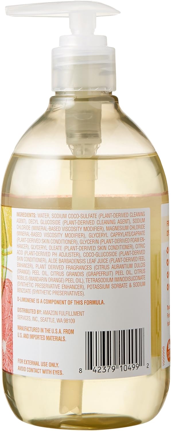  Brand - Presto! Biobased Hand Soap, Wild Citrus Scent, 12 Fluid Ounces, Pack of 6: Health & Personal Care