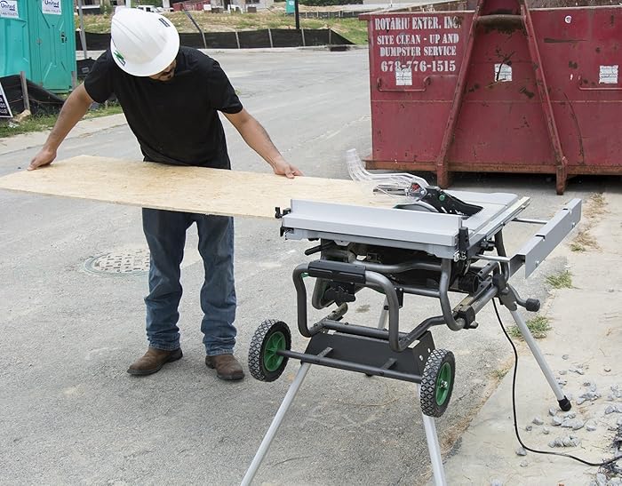 Hitachi C10RJ 10 inch Jobsite Table Saw with Fold and Roll Stand Review