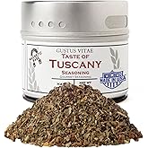 Gustus Vitae | Taste of Tuscany Seasoning | Tuscan Italian Spice Blend | Natural Rustic Herbs of Italy | Premium Culinary Spices | Small Batch | Salt-Free | Non GMO | Made in USA | Magnetic Tin