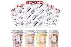 HOMARTIST 500cc Oxygen Absorbers for Food Storage - 100 Count Individually Wrapped Oxygen Absorbers for Long Term Food Storage, Work with Mylar Bags, Mason Jars, Freeze Dryer to Dehydrated & Preserved Foods