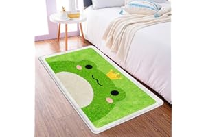 LIKOYO Kids Rug, 2'x3' Small Frog Bath Mat Non Slip Washable Area Rug Cute Rugs for Bedroom Boys Girls Baby Carpet Play Rug Soft Faux Wool Nursery Rug for Bathroom Playroom Kitchen Entryway Kids Room Decor