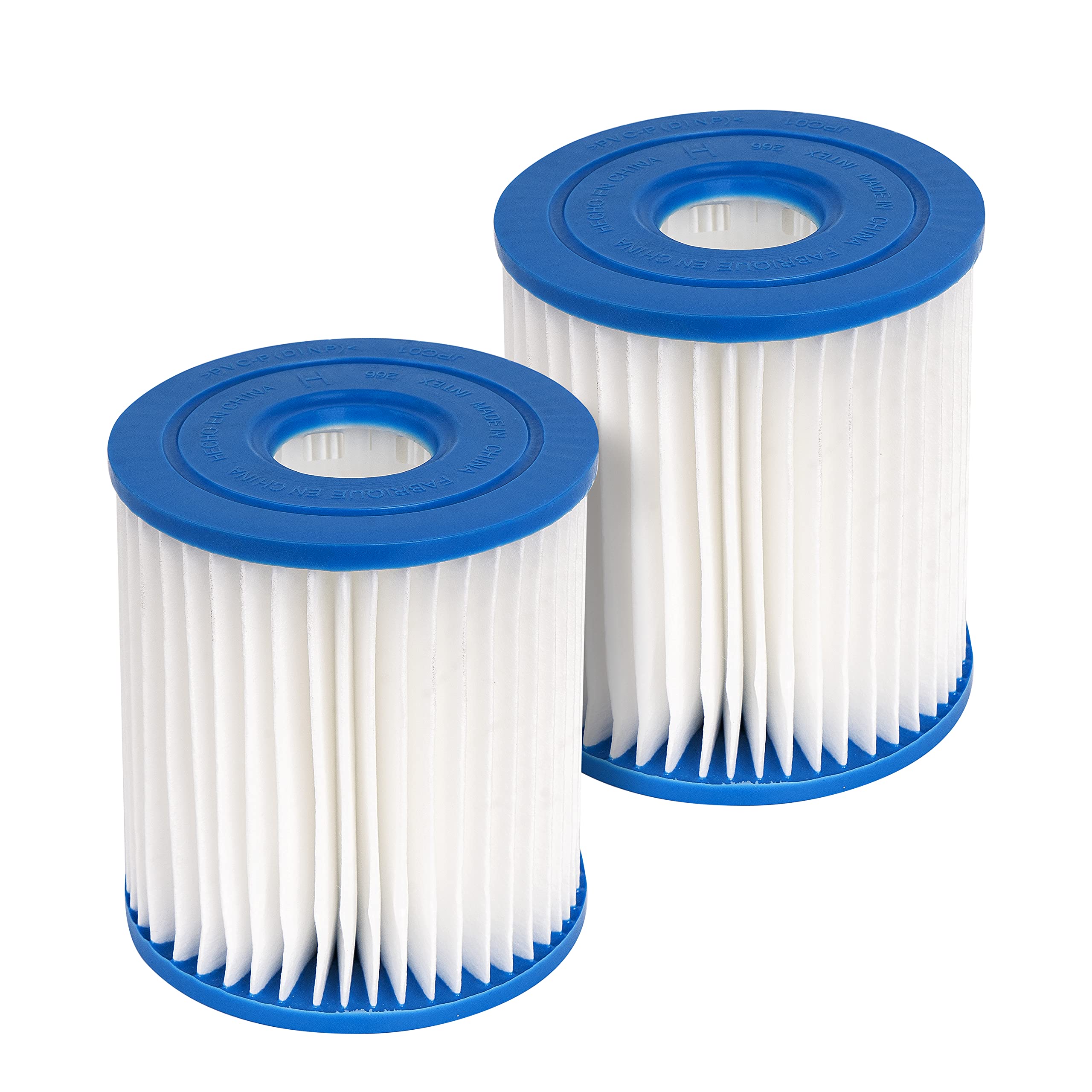 FFyan Swimming Pool Replacement Cassette 28601/28602 Pump Filter for Intex Type H 29007E Set Cartridge Filter for Outdoor Pools Spa Whirlpool Pack of 2