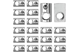 AUXBC 20PCS 1/4"-20 Threaded Steel Roll in T-Nut with Ball Spring, Silver T Spring Nut, T Slot Nuts Accessory Hardware for Aluminum Extrusion Profile Rail