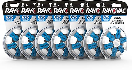 Amazon Com Rayovac Hearing Aid Batteries Size 675 For Hearing Aid Devices 42 Count Health Personal Care