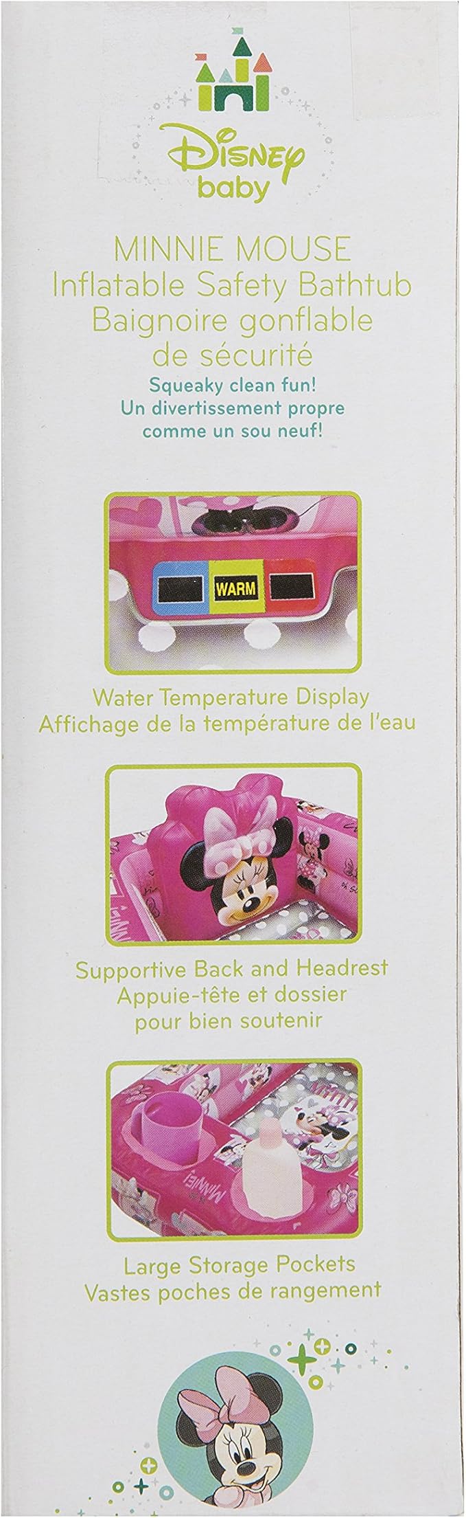disney minnie mouse inflatable safety bathtub pink