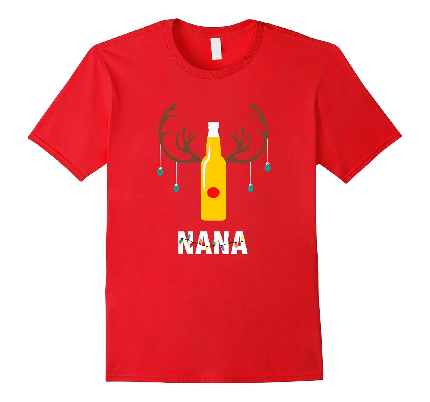 Nana Beer Reinbeer Reindeer Christmas Pajamas Tshirt-ANZ