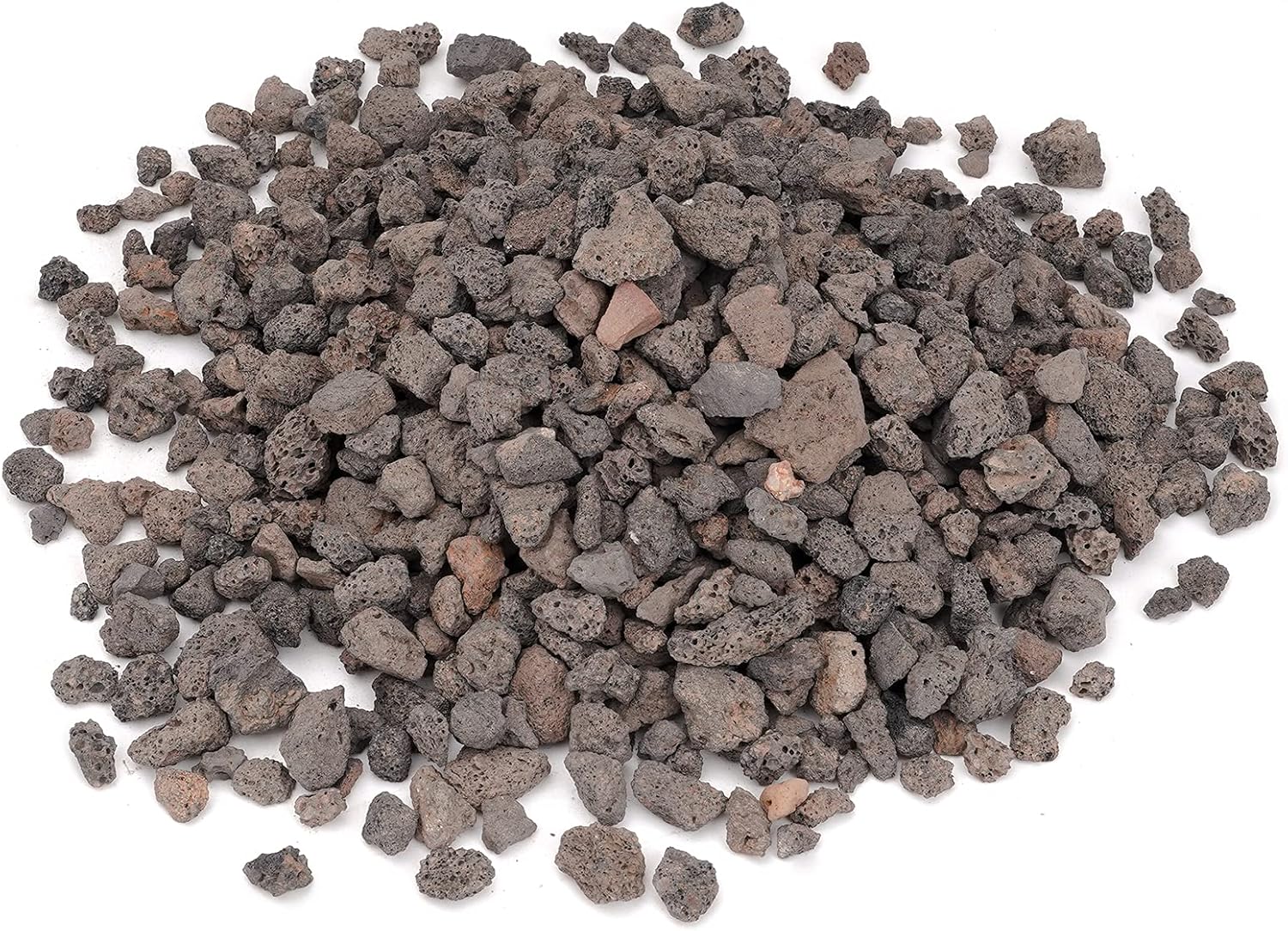 Skyflame Black Natural Stones Lava Rock Granules for Gas Fire Pit | Fireplace | Gas Log Set | BBQ Grill | Garden Landscaping Decoration | Cultivation of Potted Plants | Indoor Outdoor Use, 10-lb Bag