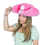 FOAM PARTY HATS: Pink Cowgirl Hat - Pink Cowboy Hat