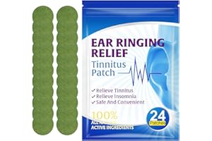 SHWD Tinnitus Relief for Ringing Ears, Natural Herbal Formula Tinnitus Relief Patch, 24pcs Effectively Relieve Hearing Loss&Promote Blood Circulation