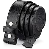 HJones Western Belts Genuine Full Grain Leather Belt for Belt Buckle Men's, 1.5" Replacement Belt Strap Without Buckle
