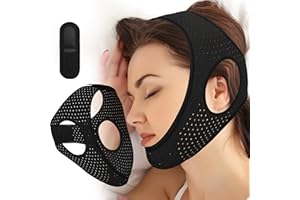 YONGSENINA Anti Snoring Devices, Effective Airflow Jaw Strap for Sleep Apnea, Chin Strap for Sleeping Breathable and Comfortable, Adjustable Anti Snoring Chin Strap for Men and Women