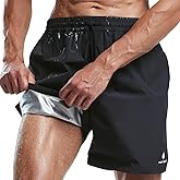 HOTSUIT Mens Sauna Shorts Sweat Sauna Pants Gym Exercise Sweat Sauna Suit Workout Shorts