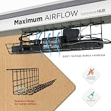 Scandinavian Hub Cable Tidy Set 2 Under Desk Wire Organiser Tray Max Airflow view 6