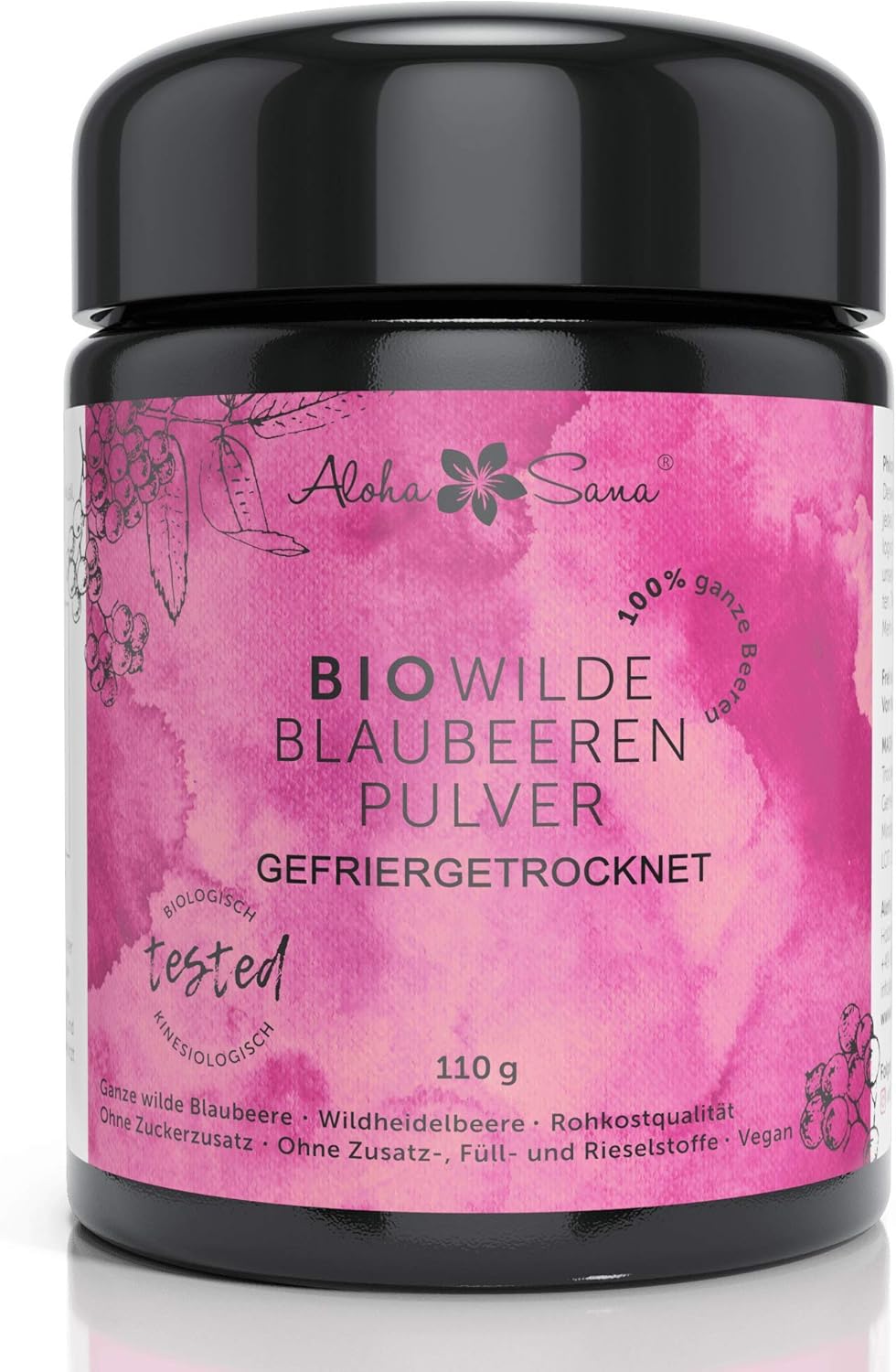 Aloha Sana Wilde Blaubeeren Pulver Bio In Rohkostqualitat 110g Heidelbeerpulver Gefriergetrocknet Wild Blaubeerpulver Getrocknet Im Ultraviolettglas Laborgepruftes Fruchtpulver Amazon De Drogerie Korperpflege