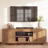 VASAGLE TV Stand with Storage, Farmhouse Entertainment Center for 80'' TV | Media Console for Living Room, Bedroom, 70 x 15.7 x 23.6 Inches, Honey Brown, KONI Collection ULTV624K101S