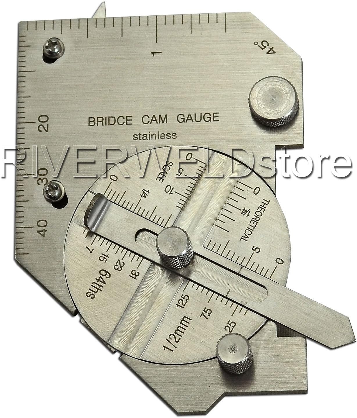RIVERWELD Bridge Cam Gauge Test Ulnar High-Low Misalignment Checks Depth of Undercut Pitting Fillet Weld Length Throat Size Angle of Preparation - Image 5