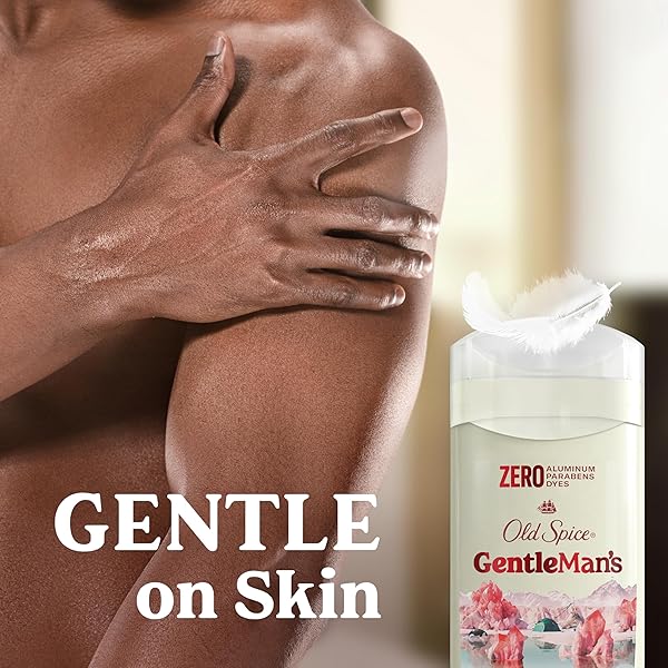 OLD SPICE GENTLEMAN’S ALUMINUM FREE DRY FEEL DEODORANT FOR MEN, 24/7 LASTING FRESHNESS, GENTLE ON SKIN WITH SKIN CONDITIONERS, HIMALAYAN SEA SALT + GLACIER WATER SCENT, 3.0 OZ