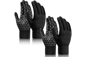 Ymomode Winter Gloves for Men - Women Upgraded Touch Screen Cold Weather Thermal Warm Knit Glove