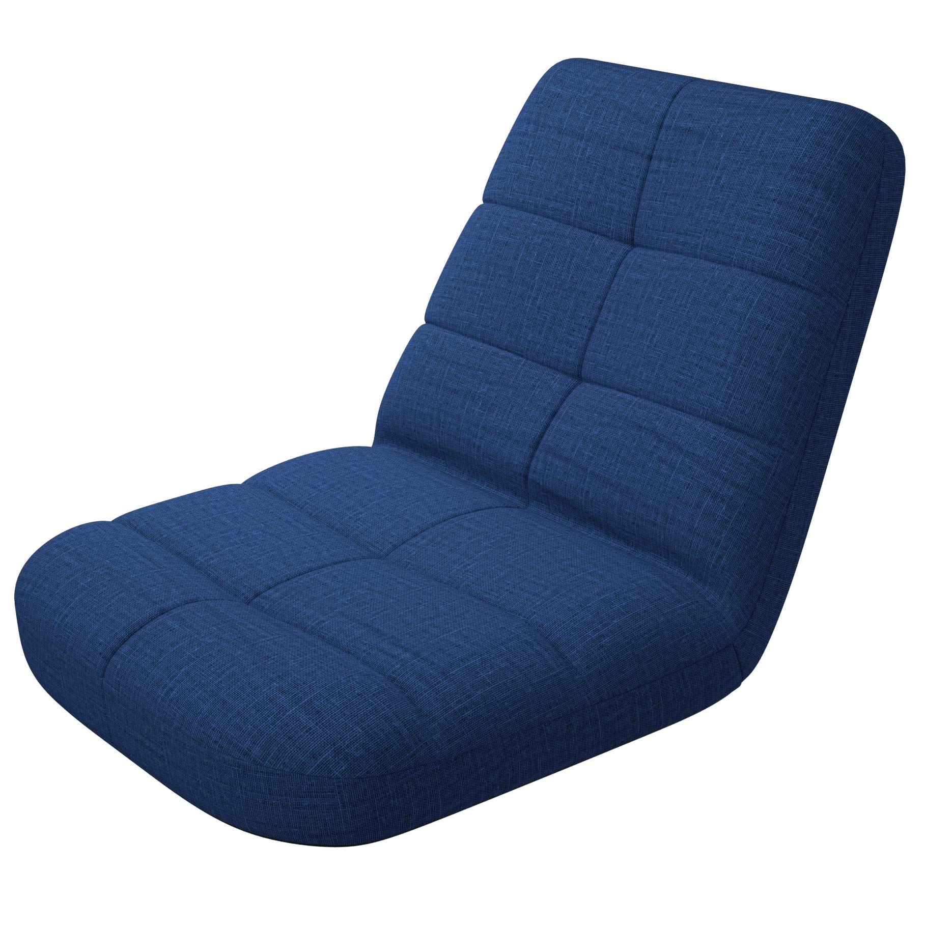 bonVIVO Easy Lounge Floor Chair – Adjustable Folding Chair with Back Support, Padded Floor Sofa for Meditation, Reading, Gaming – Comfortable Floor Seat for Adults – Gifts for Men & Women – Grey