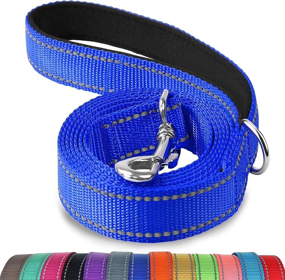 Joytale Padded Handle Dog Lead Double-Sided Reflective Navy 1.2m 2cm