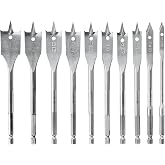 BOSCH SB0010 10-Piece Chisel-Point Spade Bit Assorted Set