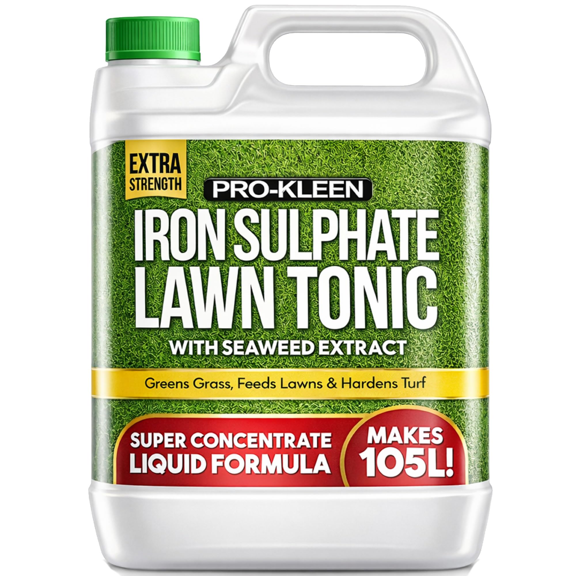 Pro-Kleen Lawn Tonic Liquid Iron Sulphate Quality Ferrous Conditioner, Fertiliser, Grass Greener, Turf Hardener | Long-Lasting for a Healthier Looking Garden | Helps Prevent Lawn Disease (5 Litres)