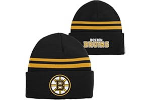 OUTERSTUFF NHL Kids Youth 8-20 Official Cold Weather Striped Cuffed Knit Beanie Hat