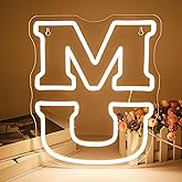 University Neon Sign for Wall Decor University Neon Light Football LED Signs Sports Signs for Man Cave Red Dorm Decor for College Students Graduation Gifts for Students Men,Size 14.6 * 8.3in(XD099)