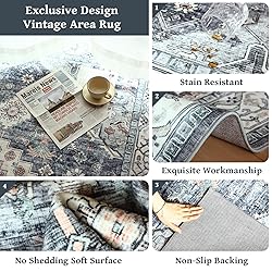 QD-Udreamy 6x9 Area Rugs - Machine Washable Area
