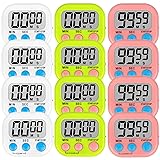 ZILLEEN 12 Pack Kitchen Timers for Cooking Digital
