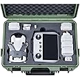 Lykus Titan MM410 Waterproof Hard Case (Green) for DJI Mini 4 Pro/Mini 3/Pro and DJI RC 2/RC/RC-N2/N1, Support 7 batteries and RC lanyard [CASE ONLY]