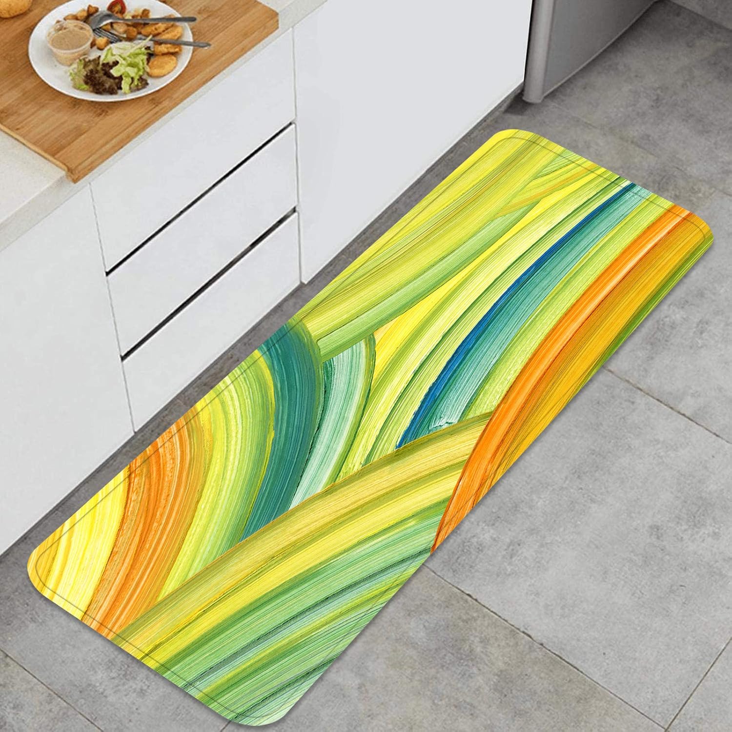 Amazon.de: YANAIX Küchenmatte Teppich, Abstrakter ...