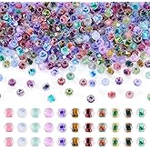 Magibeads 420Pcs 4mm Bicone Glass Beads Bulk Faceted Crystal Beads for Jewelry Making Assorted Colorful Rondelle Glass Seed Bead for Crafts Friendship Bracelets Earring Beading Supplies
