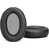 Premium Replacement WH-H910N Ear Pads Cushions Compatible with Sony WH-910N H.Ear on 3 Wireless Headphones (Black). Premium Protein Leather | High-Density Foam | Great Comfort