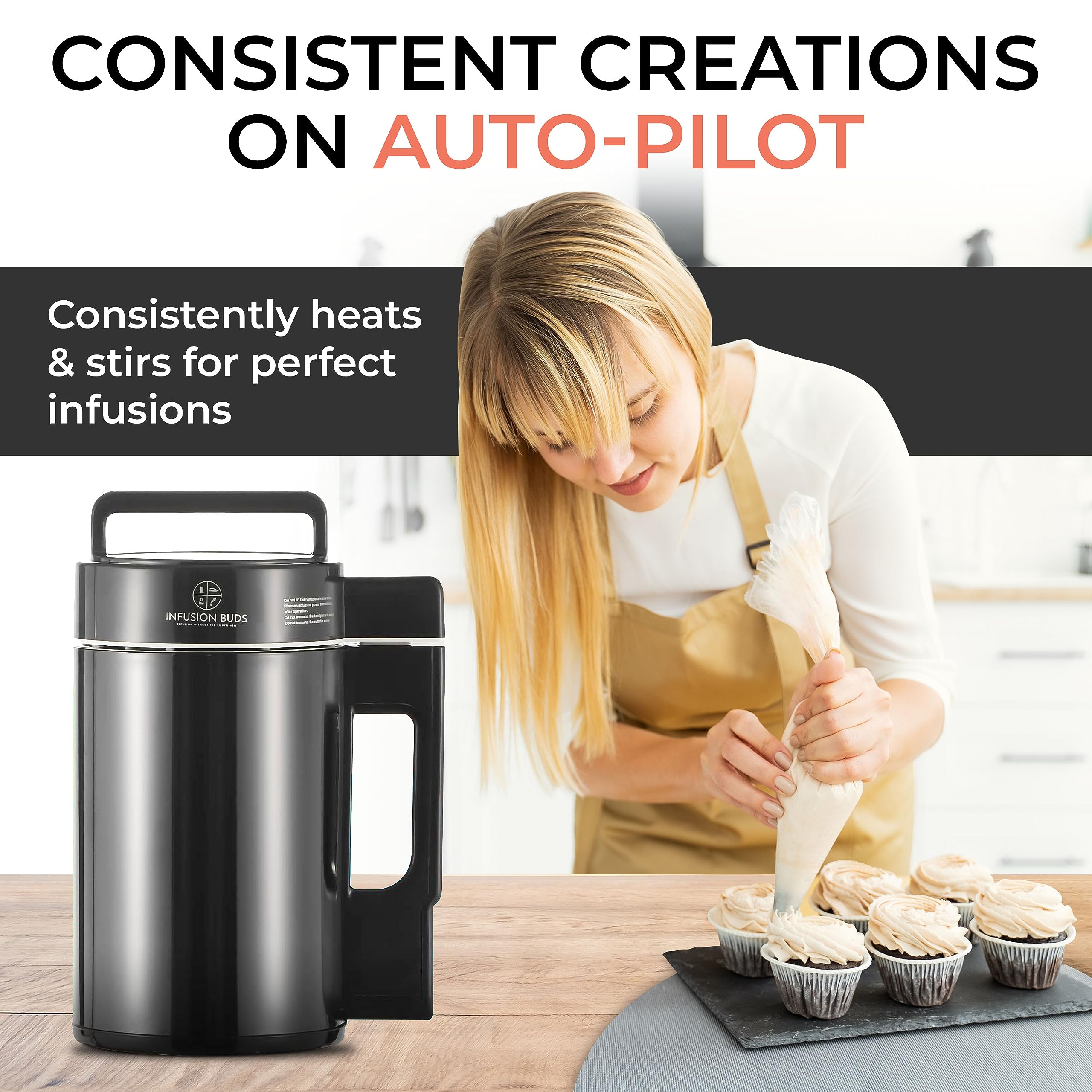 Infusor de mantequilla de brotes de infusión - Máquina para hacer mantequilla a base de hierbas | Máquina infusora de aceite y mantequilla a base de hierbas. Incluye caja Descarb y toneladas de accesorios.