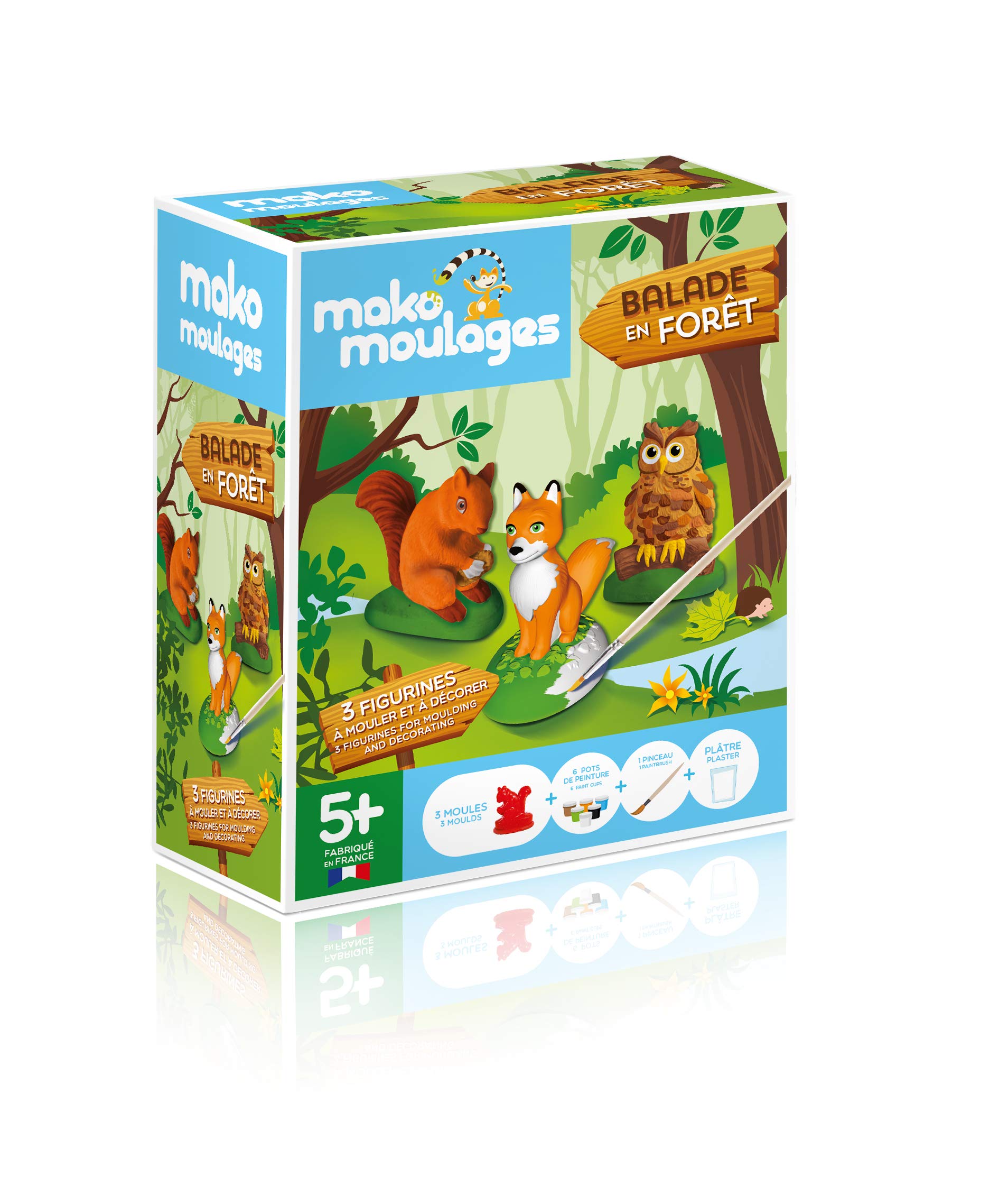 mako moulages - Creative kit of 3 moulds - 3 animals of the animal