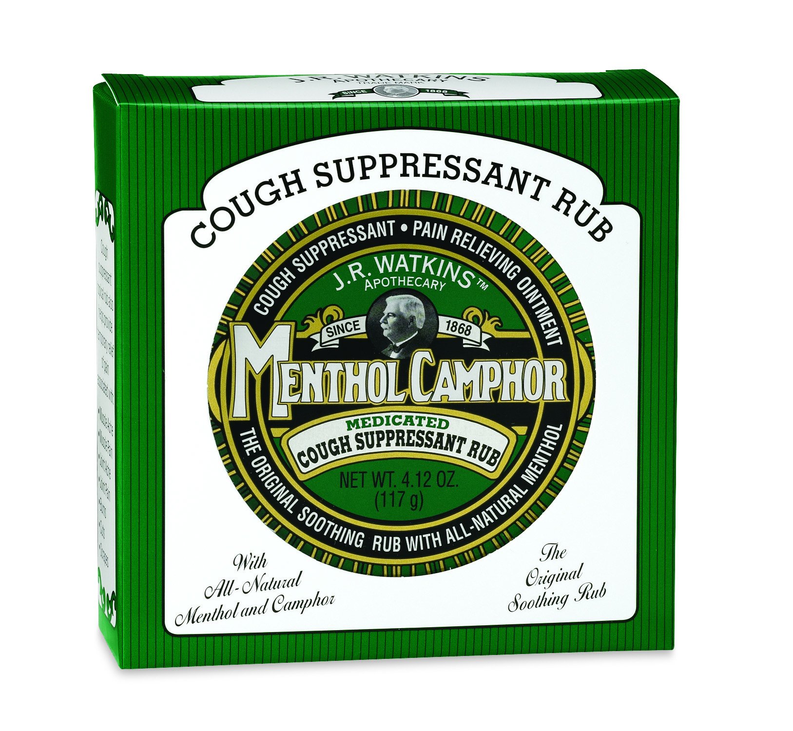 J.R. Watkins: Menthol Camphor Medicated Cough Suppressant Rub, 4.1 oz