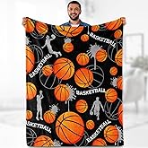 Basketball Blanket Gifts for Boys Girls Sport Lover Player Team Living Room Decor Soft Cozy Bed Couch Plush Birthday Christmas Throw Blanket 50"x60"