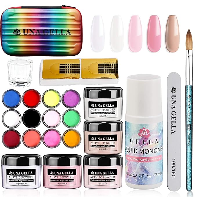 Acrylic Nail Kit Acrylic Powder 17 colors with Liquid